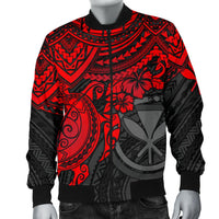 Polynesian Hawaii Bomber Jacket (Men) - Red Turtle - Polynesian Pride