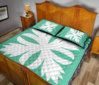 Hawaiian Royal Pattern Quilt Bed Set - Seafoarm - C3 Style - Polynesian Pride