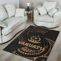 Vanuatu Polynesian Area Rug - Gold Tribal Wave - Polynesian Pride