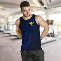 Hawaii Tank Top Polynesian Kanaka Map Hawaiian Men's Tank Top - Blue - TT Style - Polynesian Pride