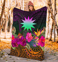Nauru Premium Blanket - Summer Hibiscus - Polynesian Pride