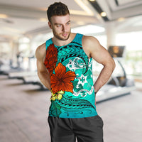 Tonga Men's Tank Top - Tropical Flowers Style - Polynesian Pride