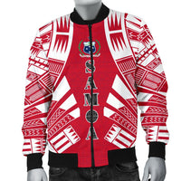 Samoa Men Bomber Jackets - Polynesian Tattoo Flag - Polynesian Pride