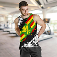 Polynesian Kanaka Flag Men's Tank Top - Nora Style - White - Polynesian Pride