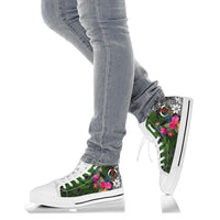 Vanuatu High Top Shoes - Turtle Plumeria Banana Leaf - Polynesian Pride