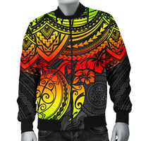 Polynesian Bomber Jacket (Men) - Polynesian Reggae Turtle - Polynesian Pride