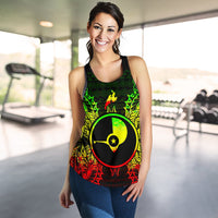 Yap Polynesian Women Tank Top Map Reggae - Polynesian Pride