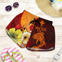 Hawaii Custom Personalised Women's Shorts - Tribal Tuna Fish - Polynesian Pride