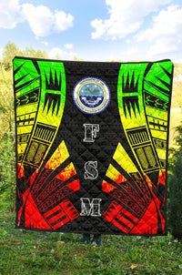 Federated States Of Micronesia Premium Quilt - Federated States Of Micronesia Seal Polynesian Reggae Tattoo - Polynesian Pride