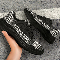 Kanaka Maoli Chunky Sneakers - Polynesian Chief Black Version - Polynesian Pride