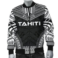 Tahiti Polynesian Chief Men's Bomber Jacket - Black Version - Polynesian Pride