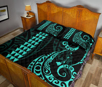 Hawaii Polynesian Quilt Bed Set Turquoise - Polynesian Pride