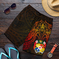 Tonga Polynesian Short (Men) - Red Manta Ray - Polynesian Pride