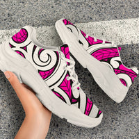 Polynesian Maori Ethnic Ornament Pink Chunky Sneakers - Polynesian Pride