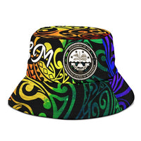 Federated States of Micronesia Bucket Hat - Rainbow Polynesian Pattern - Polynesian Pride