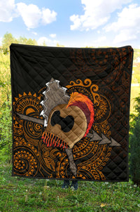 Hawaiian Warrior Helmet Polynesian Premium Quilt - Polynesian Pride