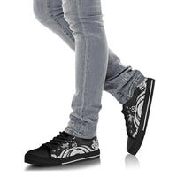 Vanuatu Low Top Canvas Shoes - White Tentacle Turtle - Polynesian Pride