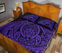 Hawaii Polynesian Turtle Quilt Bed Set - Purple - Polynesian Pride