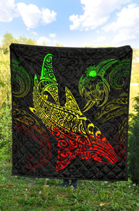 Polynesian Quilt - Polynesian Reggae Shark Warrior Tattoo - Polynesian Pride