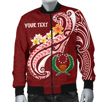 Pohnpei Personalised Men's Bomber Jacket - Pohnpei Seal Polynesian Patterns Plumeria - Polynesian Pride