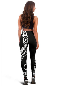 White Polynesian Tribal Women's Leggings - Polynesian Pride