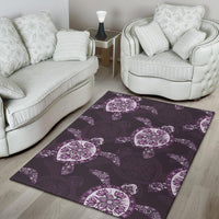 Purple Turtle Area Rug - Polynesian Pride
