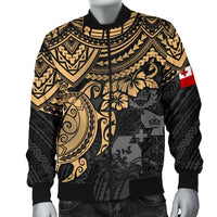 Tonga Polynesian Bomber Jacket (Men) - Golden Turtle - Polynesian Pride