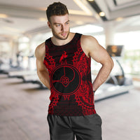 Yap Polynesian Men Tank Top Map Red - Polynesian Pride