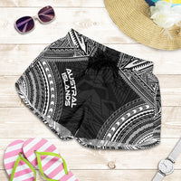 Austral Islands Women's Shorts - Polynesian Chief Black Version - Polynesian Pride