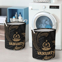 Vanuatu Polynesian Laundry Basket - Gold Tribal Wave - Polynesian Pride