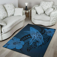 Hawaii Polynesia Whale Hibiscus - Pastel Blue - Polynesian Pride