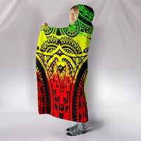 Polynesian Hooded Blankets - Guam Flag, Seal with Maui Moana Tattoo - Polynesian Pride