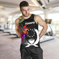 Pohnpei Men's Tank Top - Polynesian Hibiscus Pattern - Polynesian Pride