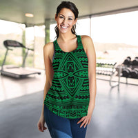 Polynesian Seamless Green Women's Racerback Tank Top - Polynesian Pride
