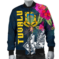 Tuvalu Men's Bomber Jackets - Summer Vibes - Polynesian Pride