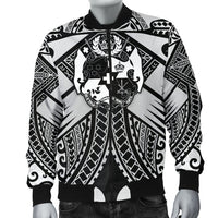 Tonga Polynesian Men's Bomber Jacket - Tonga White Seal with Polynesian tattoo - Polynesian Pride