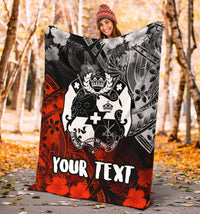 Tonga Polynesian Personalised Premium Blanket - Vintage Polynesian Style - Polynesian Pride