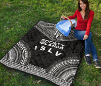 Society Islands Premium Quilt - Society Islands Flag Polynesian Chief Black Version - Polynesian Pride