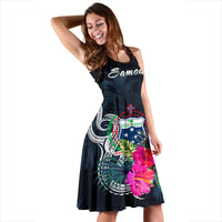 Samoa Polynesian Midi Dress - Tropical Flowers - Polynesian Pride