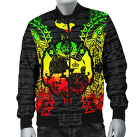 Tonga Polynesian Men's Bomber Jacket Map Reggae - Polynesian Pride
