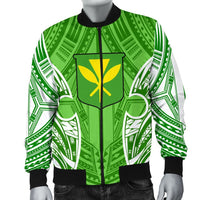 Hawaii Polynesian Men's Bomber Jacket - Hawaiian Pattern With Seal - Polynesian Pride