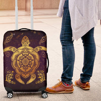 Turtle And Hibiscus Luggage Cover 01 - Polynesian Pride