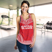 Austral Islands Women's Racerback Tank - Polynesian Chief Flag Version - Polynesian Pride
