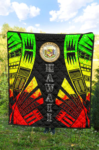 Hawaii Premium Quilt - Hawaii Seal Polynesian Reggae Tattoo - Polynesian Pride
