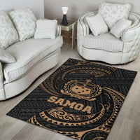 Samoa Polynesian Area Rug - Gold Tribal Wave - Polynesian Pride