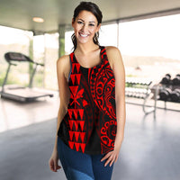 Kanaka Map Women's Racerback Tank Red - Polynesian Pride
