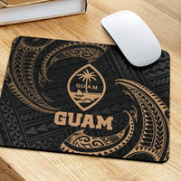 Guam Polynesian Mouse Pad - Gold Tribal Wave - Polynesian Pride