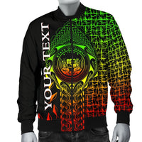 Hawaii Custom Personalised Men's Bomber Jacket - Hawaii Seal Rocket Style (Reggae) - Polynesian Pride