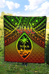 Polynesian Guam Premium Quilt - Reggae Vintage Polynesian Patterns - Polynesian Pride