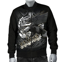 Samoa Polynesian Men's Bomber Jacket - Samoa Eagle Black - Polynesian Pride